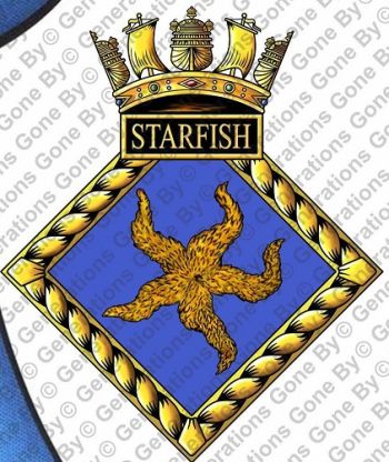 Coat of arms (crest) of the HMS Starfish, Royal Navy