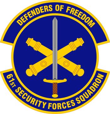 Coat of arms (crest) of the 61st Security Forces Squadron, US Air Force