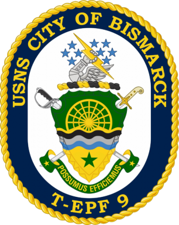 Coat of arms (crest) of the Expeditionary Fast Transport USNS City of Bismarck (T-EPF-9)