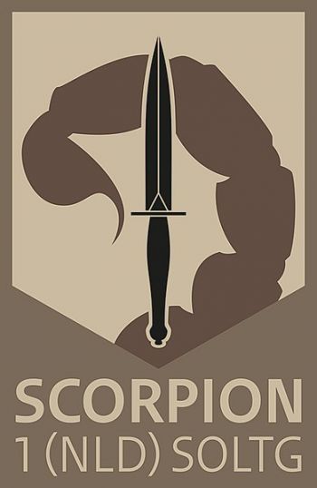 Coat of arms (crest) of the 1 (Netherlands) Special Operations Land Task Group Scorpion, Netherlands Army