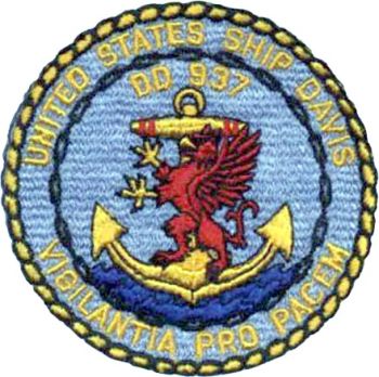 Coat of arms (crest) of Destroyer USS Davis (DD-937)