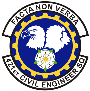 Coat of arms (crest) of the 421st Civil Engineer Squadron, US Air Force