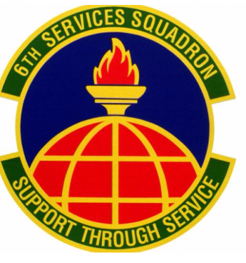 Coat of arms (crest) of the 6th Services Squadron, US Air Force