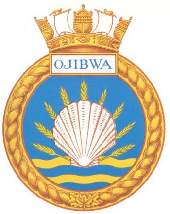 Coat of arms (crest) of the HMCS Ojibwa, Royal Canadian Navy