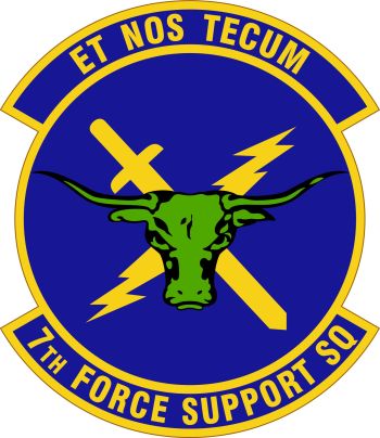Coat of arms (crest) of 7th Force Support Squadron (Formerly 7th Mission Support Squadron), US Air Force