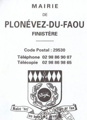 Blason de Plonévez-du-Faou/Coat of arms (crest) of {{PAGENAME