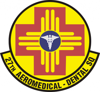 Coat of arms (crest) of the 27th Aeromedical Dental Squadron, US Air Force