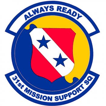 Coat of arms (crest) of 31st Mission Support Squadron, US Air Force