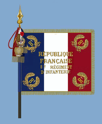Arms of 8th Infantry Regiment, French Army