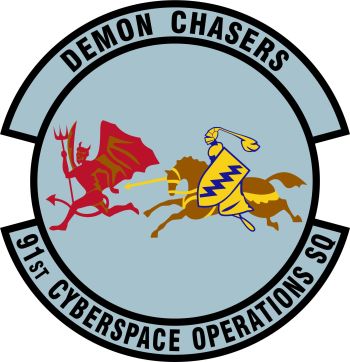 Coat of arms (crest) of the 91st Cyberspace Operations Squadron, US Air Force