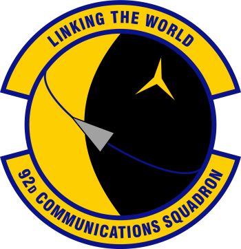 Coat of arms (crest) of the 92nd Communications Squadron, US Air Force