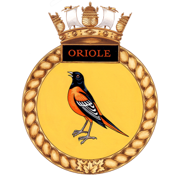Coat of arms (crest) of the HMCS Oriole, Royal Canadian Navy
