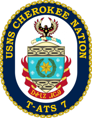 Coat of arms (crest) of the Salvage and Rescue Ship USNS Cherokee Nation (T-ATS-7)