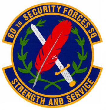 Coat of arms (crest) of the 60th Security Forces Squadron, US Air Force