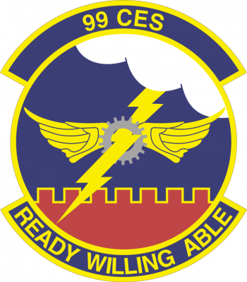 Coat of arms (crest) of the 99th Civil Engineer Squadron, US Air Force