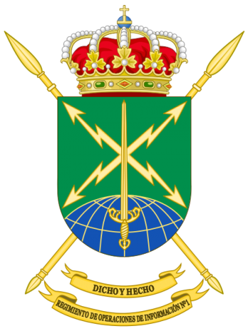 Coat of arms (crest) of the Information Operations Regiment No 1, Spanish Army