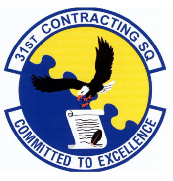 Coat of arms (crest) of the 31st Contracting Squadron, US Air Force