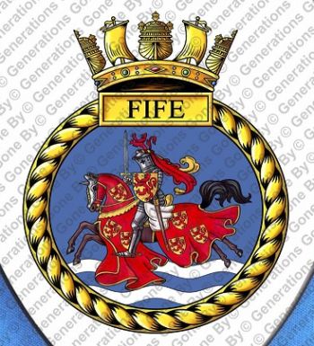 Coat of arms (crest) of HMS Fife, Royal Navy