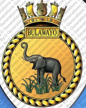 Coat of arms (crest) of the HMS Bulawayo, Royal Navy