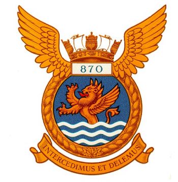 Coat of arms (crest) of the No 870 Naval Air Squadron (VF-870), Royal Canadian Navy
