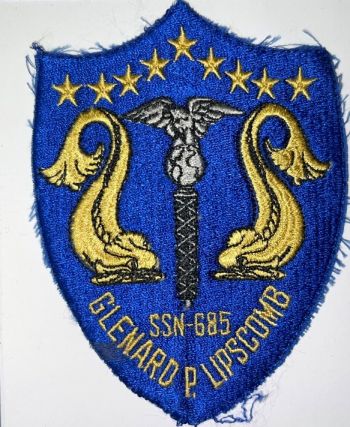Coat of arms (crest) of the Submarine USS Glenard P. Lipscomb (SSN-685)
