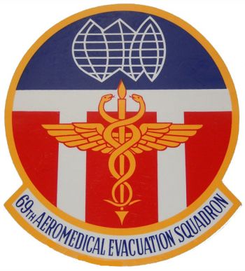Coat of arms (crest) of the 69th Aeromedical Evacuation Squadron, US Air Force