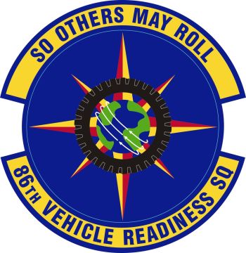 Coat of arms (crest) of the 86th Vehicle Readiness Squadron, US Air Force