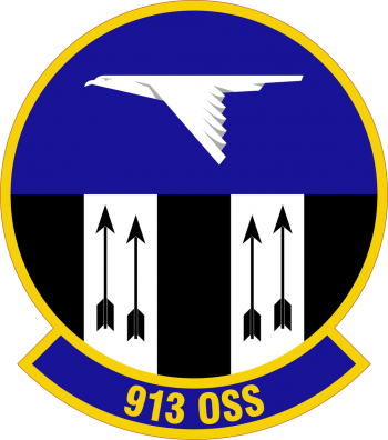 Coat of arms (crest) of the 913th Operations Support Squadron, US Air Force