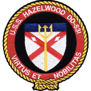 Coat of arms (crest) of the Destroyer USS Hazelwood (DD-531)