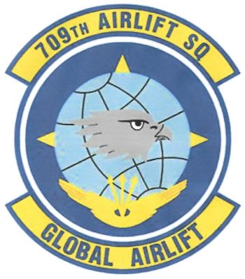 Coat of arms (crest) of the 709th Airlift Squadron, US Air Force