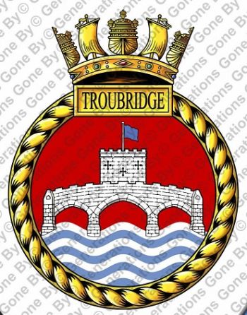 Coat of arms (crest) of the HMS Troubridge, Royal Navy