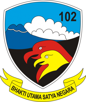Coat of arms (crest) of the Squadron 102, Indonesian Air Force