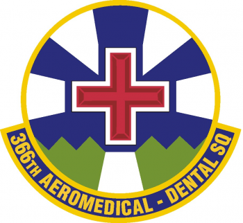 Coat of arms (crest) of the 366th Aeromedical-Dental Squadron, US Air Force