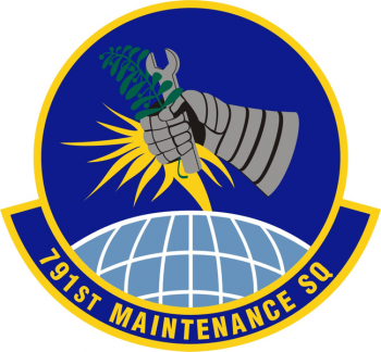 Coat of arms (crest) of the 791st Maintenance Squadron, US Air Force