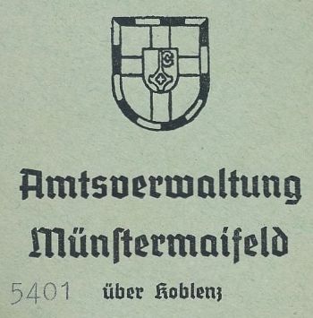 Wappen von Amt Münstermaifeld/Coat of arms (crest) of Amt Münstermaifeld