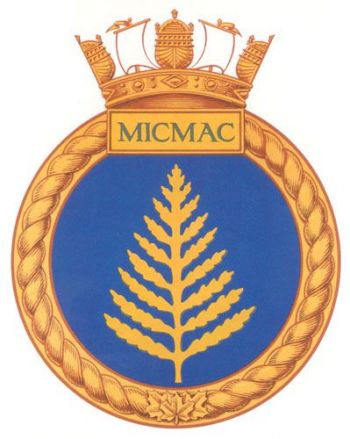 Coat of arms (crest) of the HMCS Micmac, Royal Canadian Navy