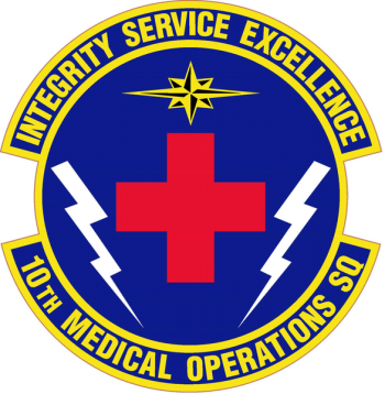 Coat of arms (crest) of the 10th Medical Operations Squadron, US Air Force