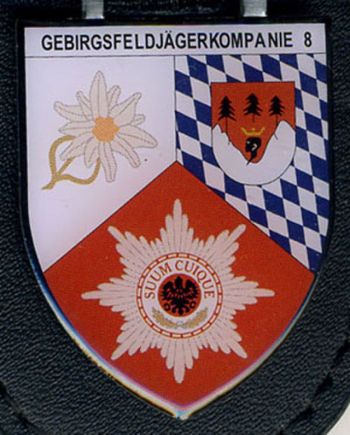 Coat of arms (crest) of the Mountain Military Police Company 8, German Army