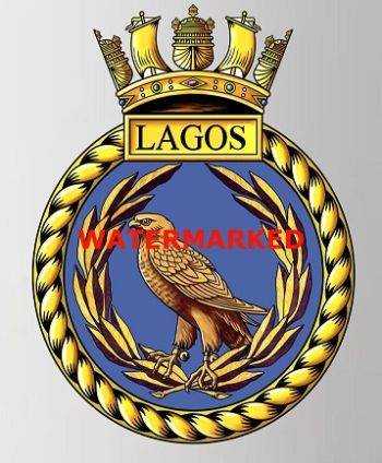 Coat of arms (crest) of the HMS Lagos, Royal Navy