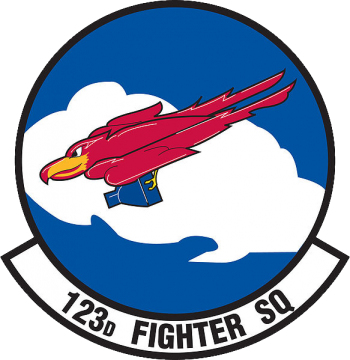 Coat of arms (crest) of the 123rd Fighter Squadron, Oregon Air National Guard