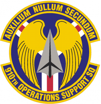 Coat of arms (crest) of the 910th Operations Support Squadron, US Air Force