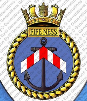 Coat of arms (crest) of the HMS Fife Ness, Royal Navy
