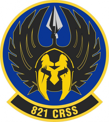Coat of arms (crest) of the 821st Contingency Response Support Squadron, US Air Force