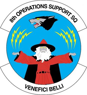 Coat of arms (crest) of the 8th Operations Support Squadron, US Air Force