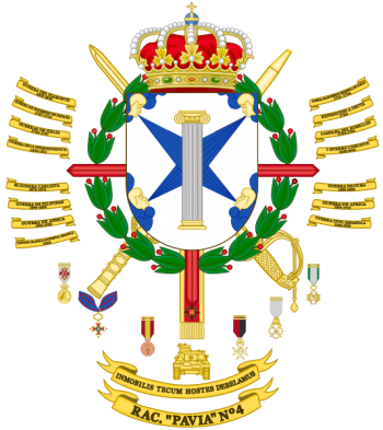 Coat of arms (crest) of the Armoured Regiment Pavia No 4, Spanish Army