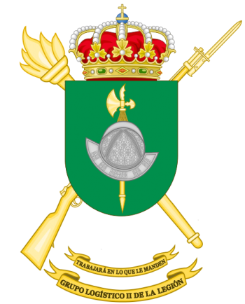 Coat of arms (crest) of the Logistics Unit II of the Legion, Spanish Army