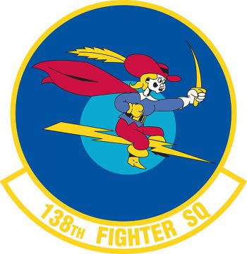 Coat of arms (crest) of the 138th Fighter Squadron, New York Air National Guard