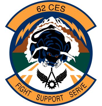 Coat of arms (crest) of the 62nd Civil Engineer Squadron, US Air Force