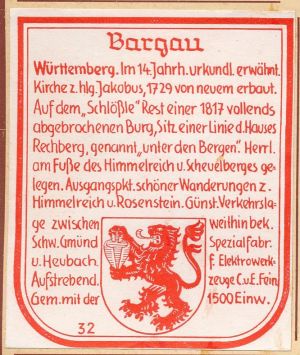 Wappen von Bargau/Coat of arms (crest) of Bargau