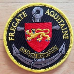 Coat of arms (crest) of the Frigate Aquitaine (D650), French Navy